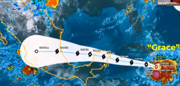 ALERTA VERDE EN QUINTANA ROO POR TORMENTA TROPICAL “GRACE”