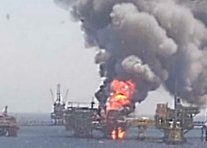 CONTROLA PEMEX INCENDIO EN PLATAFORMA DE CAMPECHE; HAY 5 HERIDOS