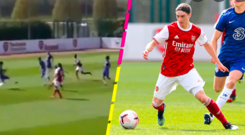 EL JUVENIL MARCELO FLORES MARCA GOLAZO CON EL ARSENAL DE INGLATERRA