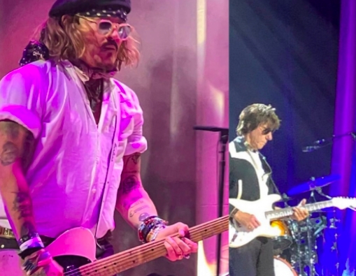 JOHNNY DEPP SORPRENDE EN CONCIERTO DE JEFF BECK EN INGLATERRA