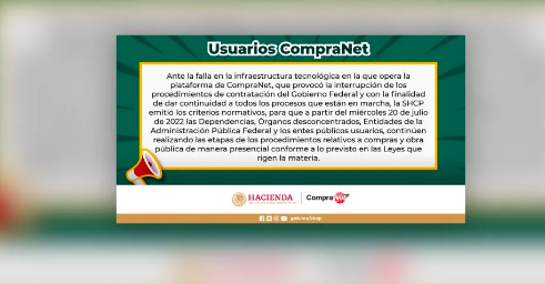 SOLICITAN LEGISLADORES QUE HACIENDA EXPLIQUE SUSPENSIÓN DE COMPRANET
