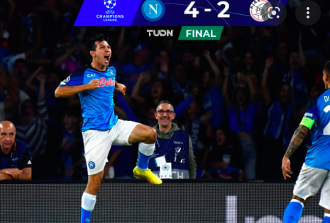 EL MEXICANO HIRVING ‘CHUCKY’ LOZANO CONDUCE AL NÁPOLES A OCTAVOS DE FINAL DE LA CHAMPIONS LEAGUE￼