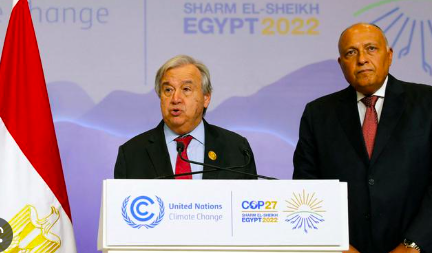 PIDE GUTERRES ACUERDO CLIMÁTICO “AMBICIOSO” EN LA COP27