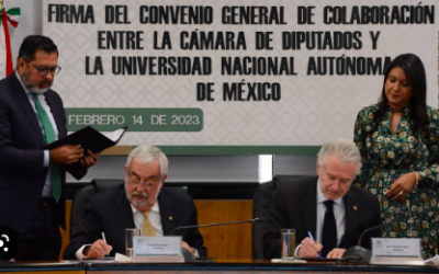 FIRMA LA CÁMARA DE DIPUTADOS CONVENIO DE COLABORACIÓN CON LA UNAM