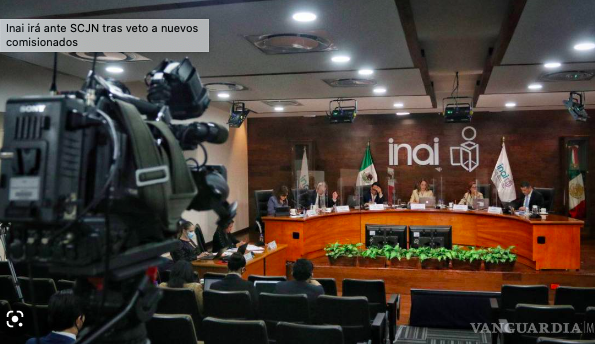 TRAS VETO PRESIDENCIAL A COMISIONADOS, INAI PREPARA CONTROVERSIA CONSTITUCIONAL ANTE LA SCJN