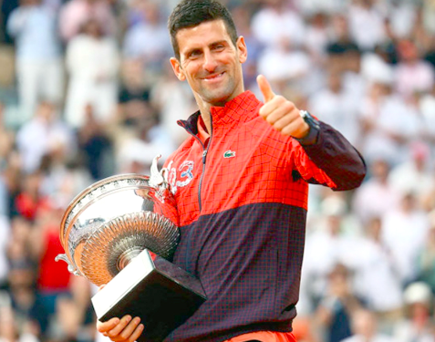 NOVAK DJOKOVIC CONQUISTA ROLAND GARROS Y LLEGA A 23 GRAND SLAMS)