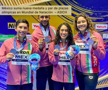 MÉXICO SUMA NUEVA MEDALLA Y PAR DE PLAZAS OLÍMPICAS EN EL MUNDIAL DE NATACIÓN EN JAPÒN