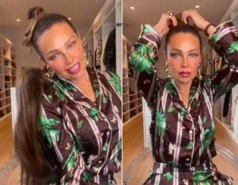 THALÍA PIERDE PELUCA MIENTRAS GRABABA UN TIKTOK; ASÍ REACCIONÓ