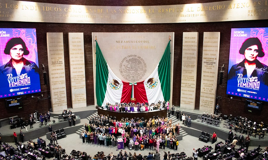 CONMEMORA CÁMARA DE DIPUTADOS 70 AÑOS DEL RECONOCIMIENTO DEL DERECHO AL VOTO DE LA MUJER EN MÉXICO