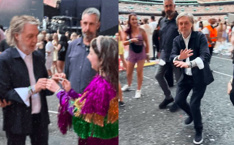 CAPTAN A PAUL MCCARTNEY EN CONCIERTO DE TAYLOR SWIFT; BAILÓ CON LAS SWIFTIES