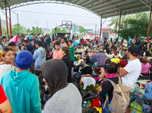 CARAVANA MIGRANTE DESCANSA EN MAPASTEPEC; CONTINÚAN MARCHA ESTE LUNES