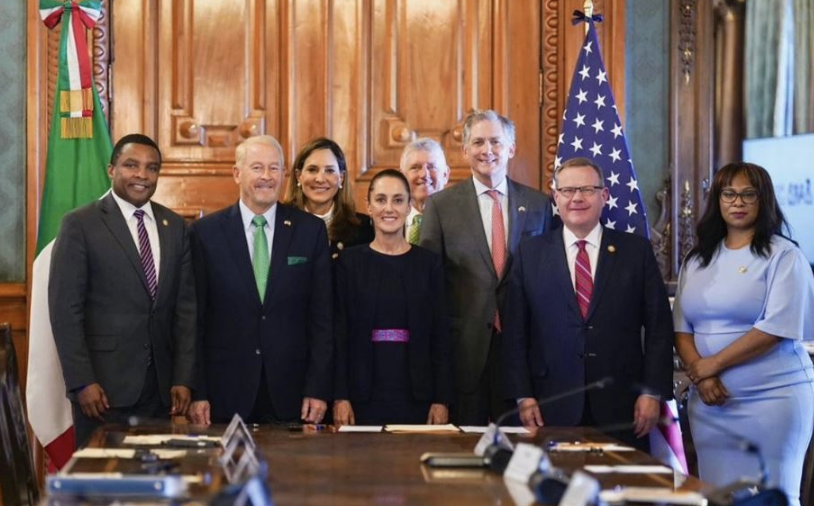 SHEINBAUM DIALOGA CON EMBAJADOR Y CONGRESISTAS DE EU SOBRE ARANCELES Y MIGRACIÒN