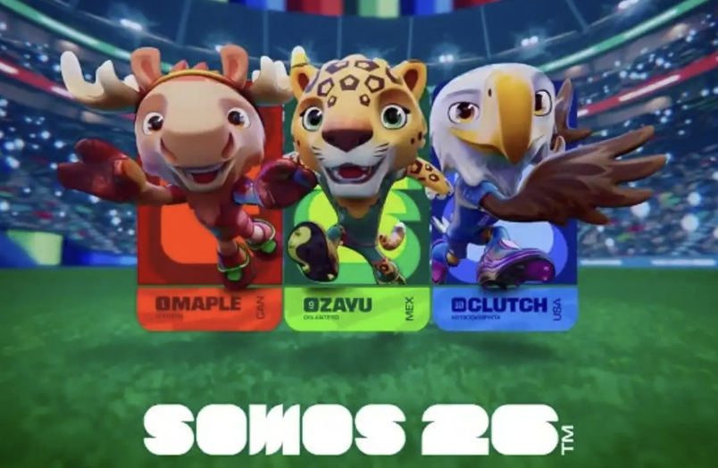 FIFA REVELA IMAGEN DE ZAYU, CLUTCH Y MAPLE, MASCOTAS DEL MUNDIAL DE FÙTBOL 2026