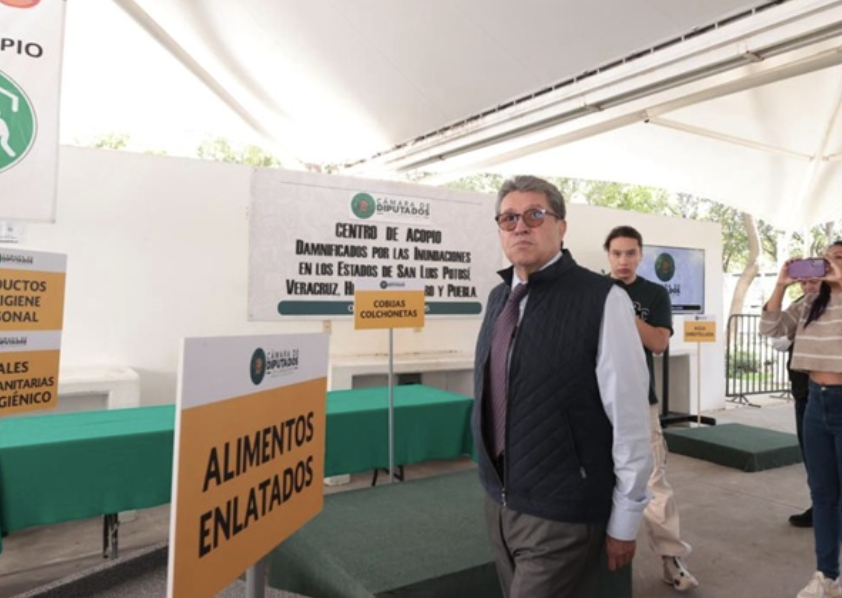 EL CENTRO DE ACOPIO DE CÁMARA DE DIPUTADOS RECIBIRÁ INSUMOS PARA DAMNIFICADOS POR LAS LLUVIAS: MONREAL