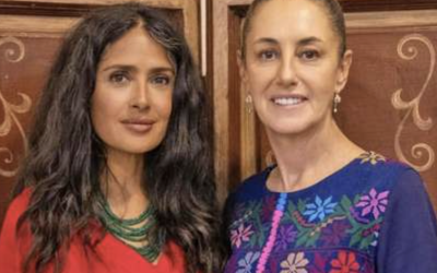 SALMA HAYEK PIDE A SHEINBAUM IMPULSAR LA INDUSTRIA CINEMATOGRÁFICA EN MÉXICO
