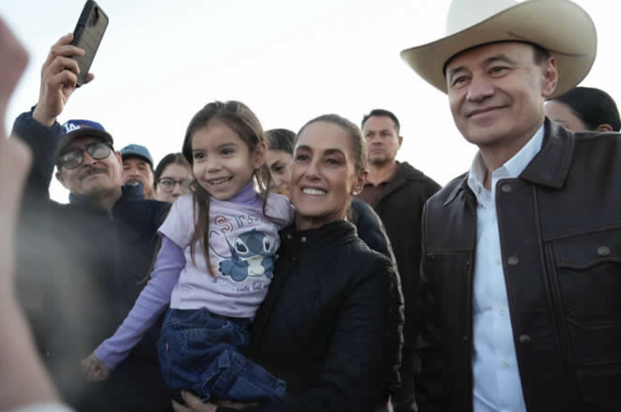 INAUGURA SHEINBAUM CARRETERA BAVISPE-NUEVO CASAS GRANDES, EN LA SIERRA DE SONORA