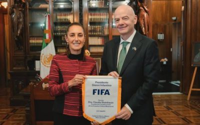 GIANNI INFANTINO Y SHEINBAUM ULTIMAN DETALLES DE LA INAUGURACIÓN DEL MUNDIAL FIFA 2026