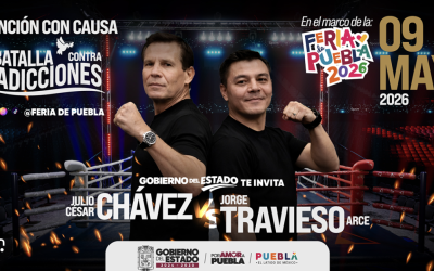 JULIO CÉSAR CHÁVEZ VS. EL TRAVIESO ARCE, UNA PELEA DE LEYENDAS EN LA FERIA DE PUEBLA