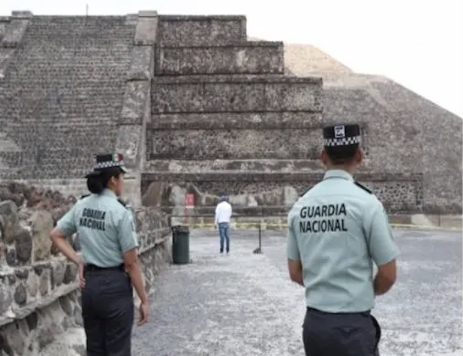 REFUERZAN PRESENCIA DE GUARDIA NACIONAL EN TEOTIHUACAN POR CERCANÍA DEL MUNDIAL
