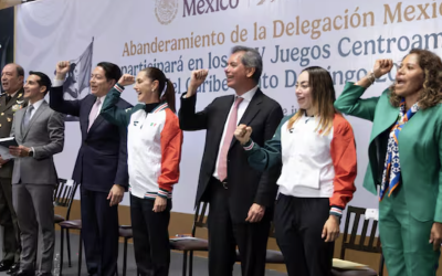 SHEINBAUM ABANDERÓ A LA DELEGACIÓN MEXICANA RUMBO A JUEGOS CENTROAMERICANOS