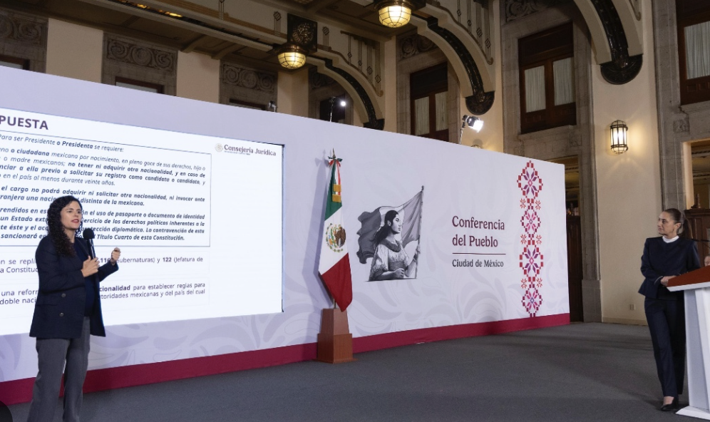 SHEINBAUM PRESENTA INICIATIVA PARA QUE ASPIRANTES A LA PRESIDENCIA NO TENGAN DOBLE NACIONALIDAD