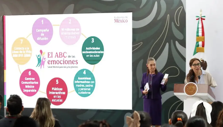 SHEINBAUM ANUNCIA PROGRAMA ABC DE LAS EMOCIONES PARA ATENDER SALUD MENTAL EN SECUNDARIAS