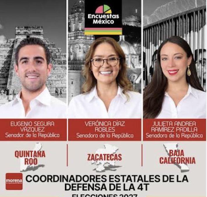 DEL SENADO SALEN COORDINADORAS DE LA 4T PARA GUERRERO Y ZACATECAS; BUSCARÀN SER GOBERNADORAS