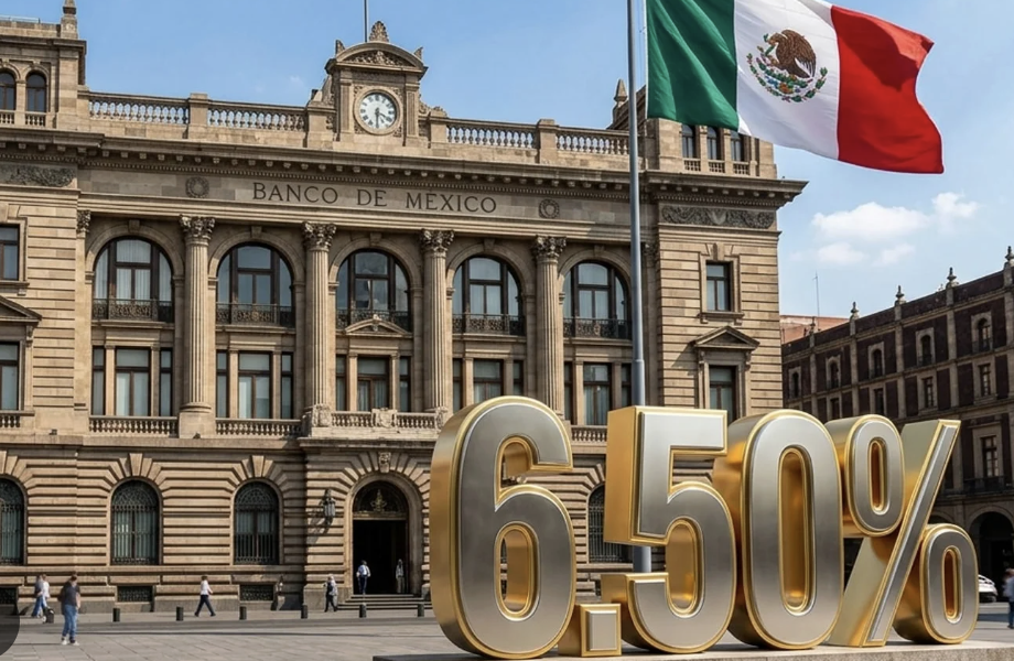PESE A INFLACIÓN DE 3.42%, BANCO DE MÉXICO MANTIENE LA TASA DE INTERÉS EN 6.50%
