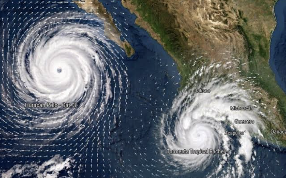 ‘RACHEL’ SE INTENSIFICÓ A TORMENTA TROPICAL; HURACÁN ‘POLO’ MANTIENE CATEGORÍA 3